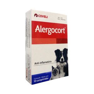 Alergocort Coveli Anti-inflamatório para Cães e Gatos - 10 comprimidos