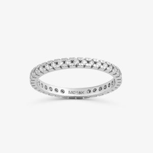 Aliança Inteira com 36 Pontos de Diamantes em Ouro Branco 18k