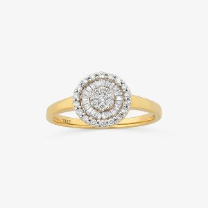 Anel com Diamantes em Ouro Amarelo 18k - 10 mm
