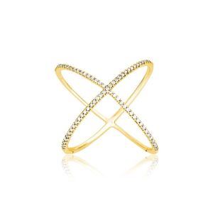 Anel em Ouro Amarelo com Diamante