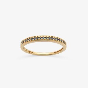 Anel em Ouro Amarelo com Safira Azul