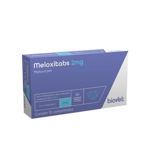 Anti-inflamatório Meloxitabs 2mg para Cães Biovet - 10 comprimidos