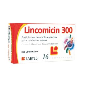 Antibiótico Lincomicin 300 para Cães e Gatos - 16 comprimidos
