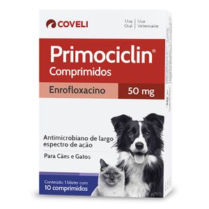 Antimicrobiano Primociclin 50mg Coveli - 10 Comprimidos