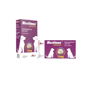 Antiparasitário Mectimax para Cães 12 mg - 4 comprimidos