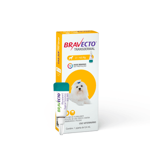 Antipulgas Bravecto Transdermal Cães 2 a 4,5 kg - 112,5 mg