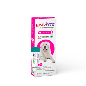 Antipulgas Bravecto Transdermal Cães 40 a 56 kg - 1400 mg