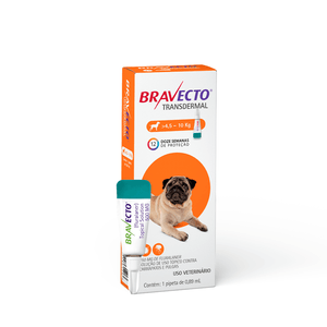 Antipulgas Bravecto Transdermal Cães 4,5 a 10kg - 250 mg