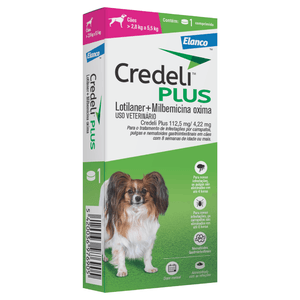 Antipulgas Credeli Plus Cães 2,8kg a 5,5kg - 1 comprimido