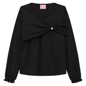 Bata Infantil Ana Bola com Pingente Preto