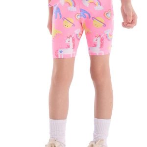 Bermuda Ciclista Infantil em Cotton Quimby Rosa