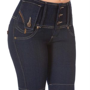Bermuda Cós Largo Jeans Escuro