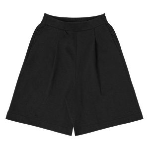 Bermuda Feminina em Moletinho Sarjado Preto