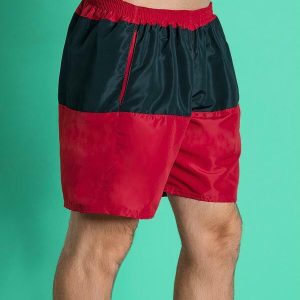 Bermuda Masculina Marinho e Vermelha
