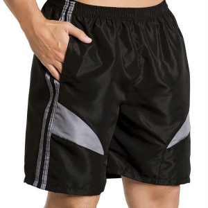 Bermuda Masculina Preta e Cinza