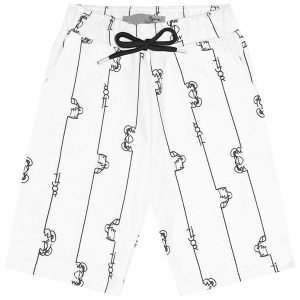 Bermuda Moletom Menino Infantil Branco