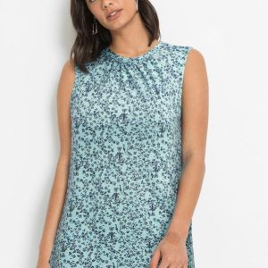 Blusa Assimétrica Regata Floral Azul