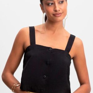 Blusa Cropped Feminina Preto