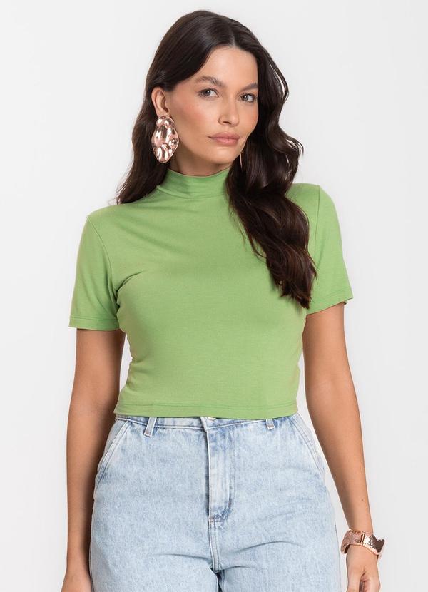 Blusa Cropped Feminina Verde
