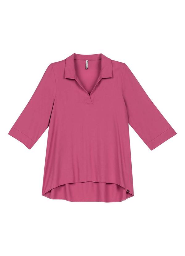 Blusa Feminina Alongada Fluída Rosa