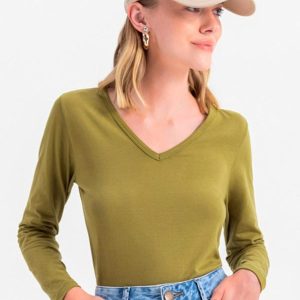 Blusa Feminina Básica em Cotton Verde