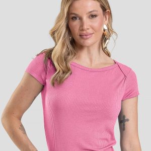 Blusa Feminina Canelada Rosa