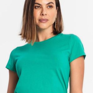 Blusa Feminina Cotton Leve Básica Verde