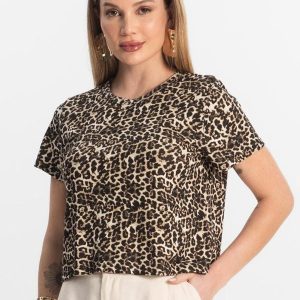 Blusa Feminina Estampada Bege