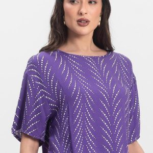 Blusa Feminina Estampada Lilás