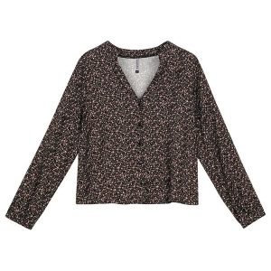 Blusa Feminina Floral Delicada Preto