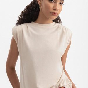Blusa Feminina Muscle em Moletinho Natural