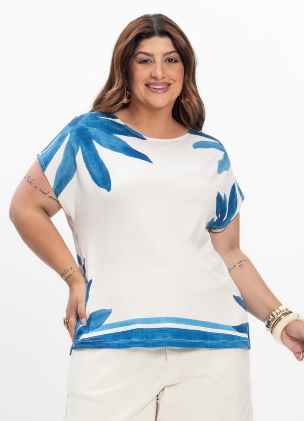 Blusa Feminina Plus Size Azul