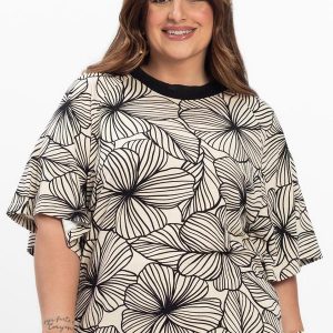 Blusa Feminina Plus Size Bege