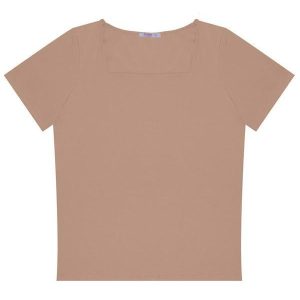 Blusa Feminina Plus Size Marrom