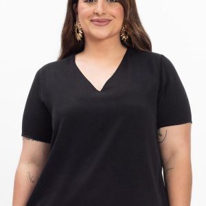 Blusa Feminina Plus Size Preto