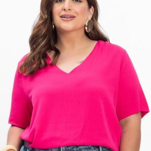 Blusa Feminina Plus Size Rosa
