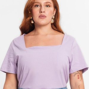 Blusa Feminina Plus Size Roxo