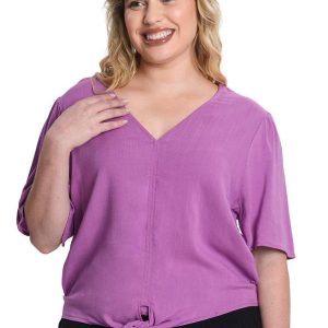 Blusa Feminina Plus Size Roxo