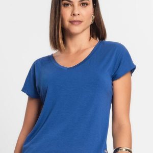 Blusa Feminina Viscotorcion Azul