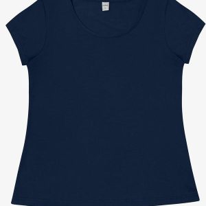Blusa Feminina Viscotorcion Básica Azul