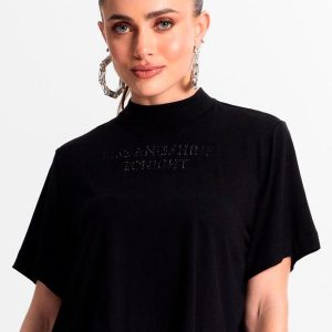 Blusa Feminina com Gola Alta Preto