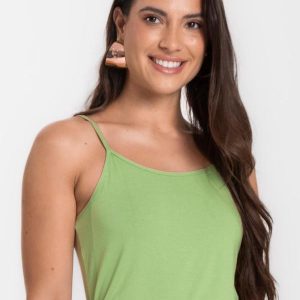 Blusa Feminina de Alças Básica Verde