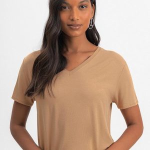 Blusa Feminina em Malha Viscose Marrom