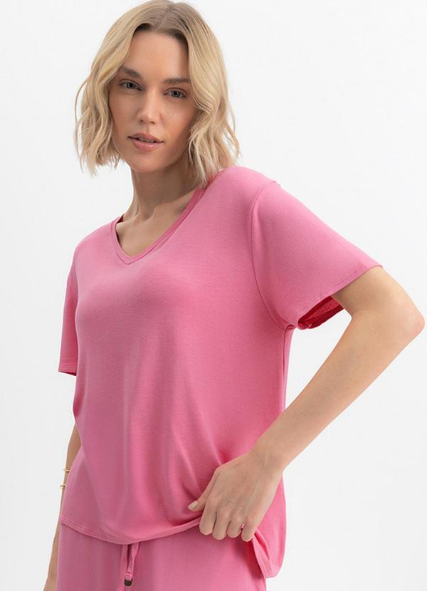 Blusa Feminina em Malha Viscose Rosa