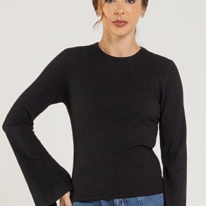 Blusa Feminina em Ribana Preto