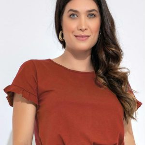 Blusa Ferrugem em Malha de Algodão