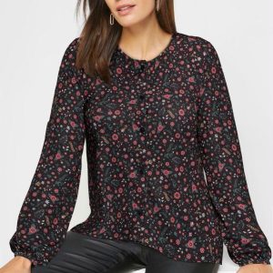 Blusa Floral Lúdico em Malha Fria
