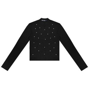 Blusa Juvenil Feminina em Ribana Preto