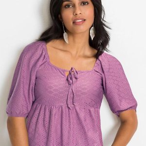 Blusa Lilás em Malha Laise