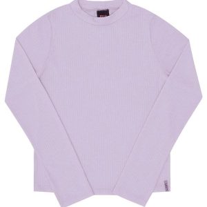 Blusa Malha Canelada Menina Roxo